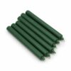 Bougies en vrac de couleur unie - Vert houx rustique - Lot de 10