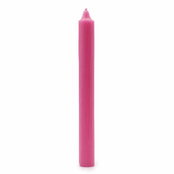 Bougies en vrac de couleur unie - Rose foncé rustique - Lot de 10