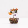 Mini arbre de pierres précieuses sur base d'orgonite - Pierres multiples (15 pierres)