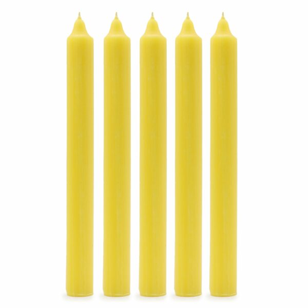 Bougies en vrac de couleur unie - Citron rustique - Lot de 10