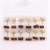Mini arbre en pierres précieuses sur socle en bois - Quartz de roche (15 pierres)