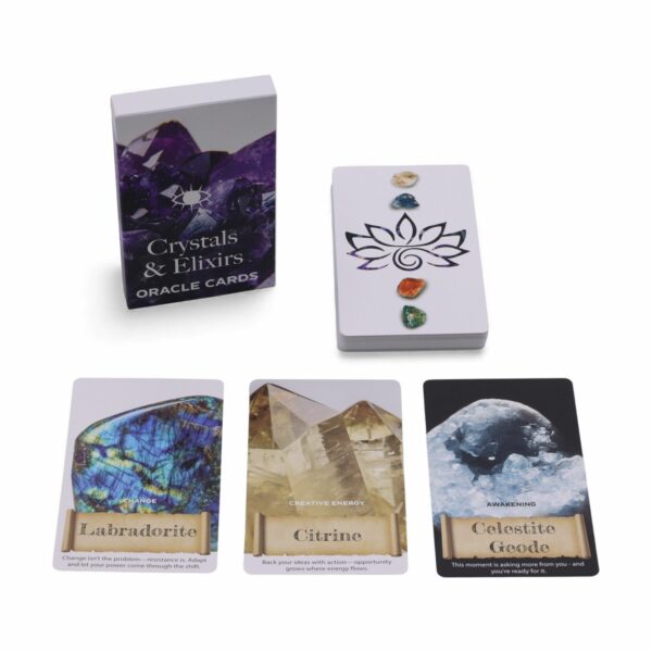 Cartes Oracle des Cristaux et des Élixirs – Jeu de Cartes d'Énergie de Guérison
