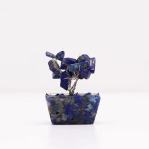 Mini arbre de pierres précieuses sur base d'orgonite - Sodalite (15 pierres)