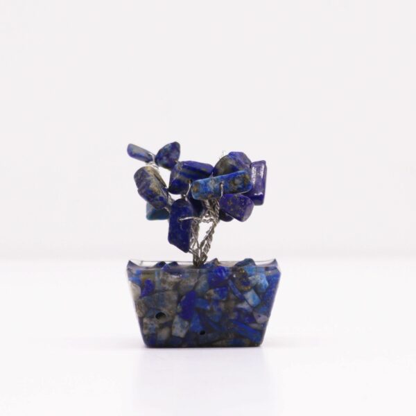 Mini arbre de pierres précieuses sur base d'orgonite - Sodalite (15 pierres)
