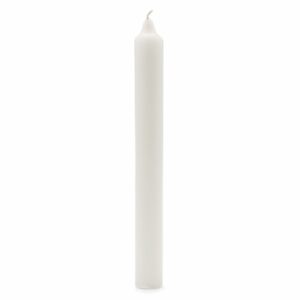 Bougies en vrac de couleur unie - Blanc rustique - Lot de 10