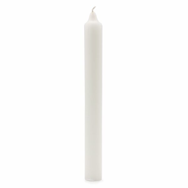 Bougies en vrac de couleur unie - Blanc rustique - Lot de 10