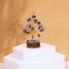 Mini arbre en pierres précieuses sur socle en bois - Sodalite (15 pierres)