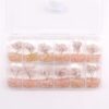 Mini arbre de pierres précieuses sur base d'orgonite - Quartz rose (15 pierres)