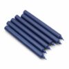 Bougies en vrac de couleur unie – Bleu marine rustique – Lot de 10