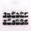 Mini arbre de pierres précieuses sur base d'orgonite - Agate noire (15 pierres)