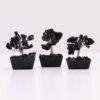 Mini arbre de pierres précieuses sur base d'orgonite - Agate noire (15 pierres)