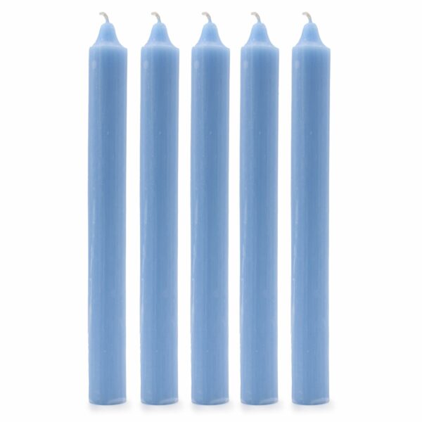 Bougies en vrac de couleur unie - Bleu marine rustique - Lot de 10