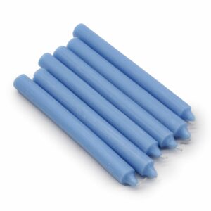 Bougies en vrac de couleur unie - Bleu marine rustique - Lot de 10