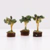 Mini arbre en pierres précieuses sur socle en bois - Aventurine verte (15 pierres)