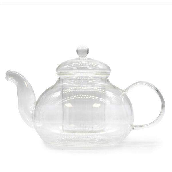 Théière en verre avec infuseur - Forme ronde perle - 800 ml