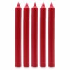 Bougies de table en vrac, couleur unie - Rouge rustique - Lot de 10