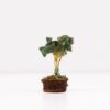 Mini arbre en pierres précieuses sur socle en bois - Aventurine verte (15 pierres)