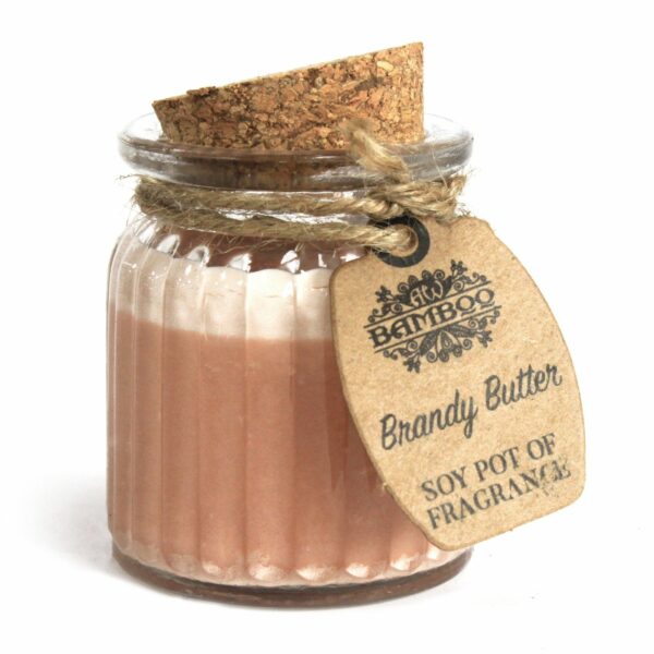Bougie en pot de cire de soja - Brandy au beurre