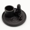 Porte-encens multifonctionnel Bouddha - Céramique noire mate