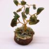 Mini arbre en pierres précieuses sur socle en bois - Aventurine verte (15 pierres)
