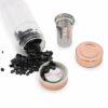 Bouteille de thé en verre - or rose - améthyste