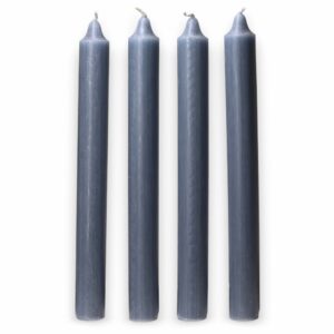 Bougies en vrac de couleur unie - Bleu sarcelle rustique - Lot de 10