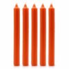 Bougies en vrac de couleur unie - Orange rustique - Lot de 10