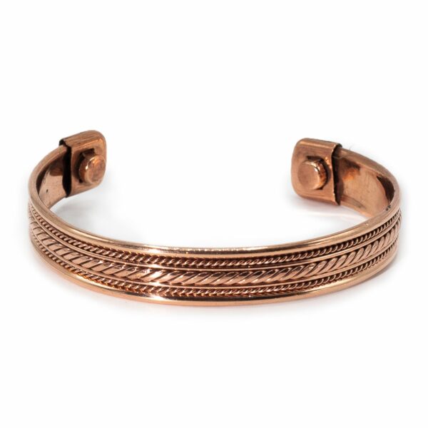 Bracelets avec anneau en cuivre et motif magnétique (assortiments)