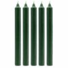 Bougies en vrac de couleur unie - Vert houx rustique - Lot de 10