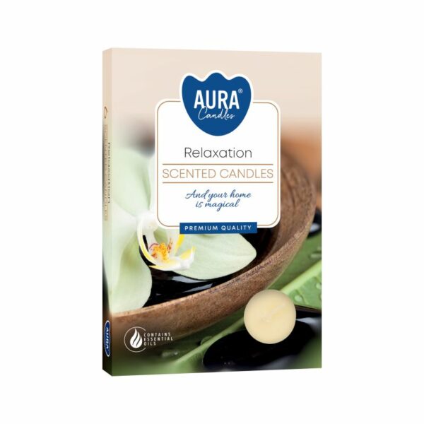 1 lot de 6 bougies chauffe-plat parfumées - Relaxation