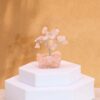 Mini arbre de pierres précieuses sur base d'orgonite - Quartz rose (15 pierres)