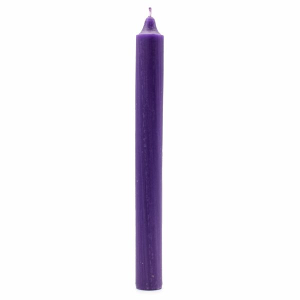 Bougies en vrac de couleur unie - Violet rustique - Lot de 10