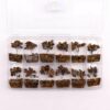 Mini arbre de pierres précieuses sur base d'orgonite - Œil de tigre (15 pierres)