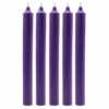Bougies en vrac de couleur unie - Violet rustique - Lot de 10