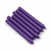 Bougies en vrac de couleur unie - Violet rustique - Lot de 10