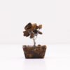 Mini arbre de pierres précieuses sur base d'orgonite - Œil de tigre (15 pierres)