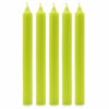 Bougies en vrac de couleur unie - Vert citron rustique - Lot de 10