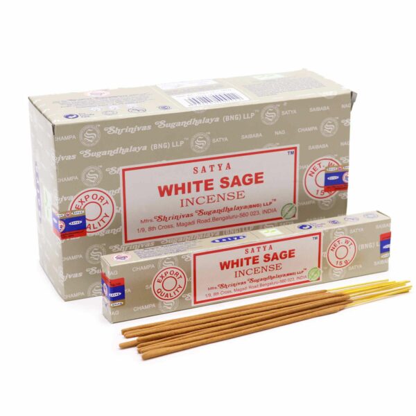 Bâtonnets d'encens Satya 15 g - Sauge blanche