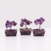 Mini arbre de pierres précieuses sur base d'orgonite - Améthyste (15 pierres)