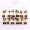 Mini arbre à pierres précieuses sur socle en bois - Pierres multiples (15 pierres)