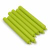 Bougies en vrac de couleur unie - Vert citron rustique - Lot de 10