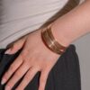 Bracelets avec anneau en cuivre et motif magnétique (assortiments)