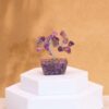 Mini arbre de pierres précieuses sur base d'orgonite - Améthyste (15 pierres)