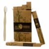 Boîtes de 4 brosses en bambou - Blanches - 2 adultes et 2 enfants