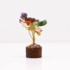 Mini arbre à pierres précieuses sur socle en bois - Pierres multiples (15 pierres)