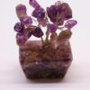Mini arbre de pierres précieuses sur base d'orgonite - Améthyste (15 pierres)