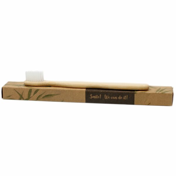 Boîtes de 4 brosses en bambou - Blanches - 2 adultes et 2 enfants