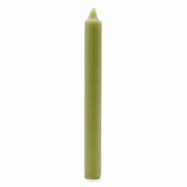 Bougies en vrac de couleur unie - Olive rustique - Lot de 10