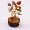 Mini arbre à pierres précieuses sur socle en bois - Pierres multiples (15 pierres)