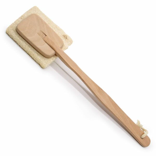 Loufah exfoliant pour le corps avec long manche